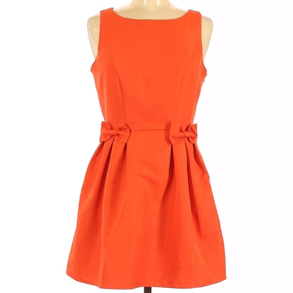 Forever 21 orange bow dress